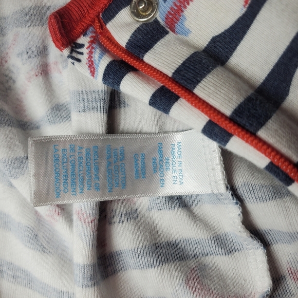 The Children's Place Size 12-18m 100% Cotton Dad's All Star Baseball Footed PJs - Picture 5 of 8